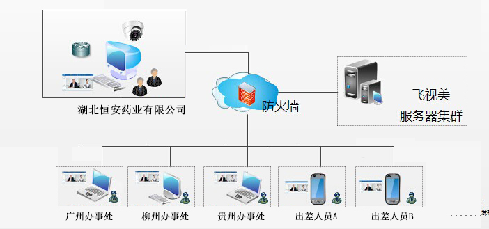 彩合网为恒安药业量身打造的视频会议解决方案